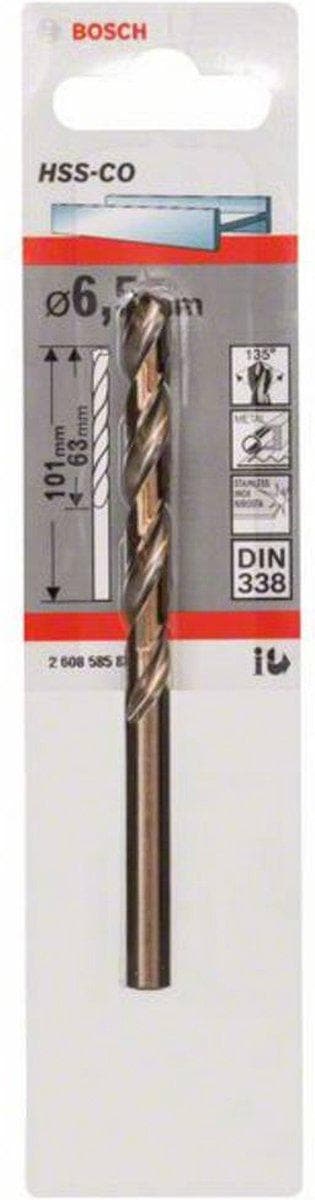 Bosch HSS-Co - bor - spiralbor - 6,5 mm - cylindrisk - længde: 101 mm (2608585856)
