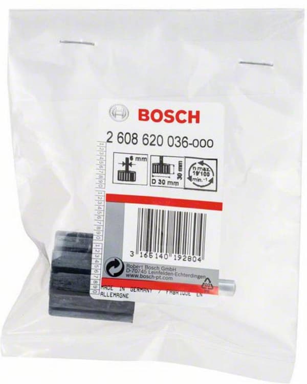 Bosch skaft för sliphylsor, 19 100 max/min, 6 mm, 30 mm, 30 mm 2608620036 skaft Ø 6 mm 1 st (2608620036)