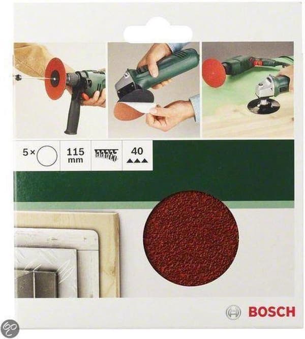 Bosch-hiomapaperi hiomatyynylle, rei'ittämätön, rakeisuus 60, 120, 180 (Ø) 125 mm 2609256B47 1 sarja (2609256B47)