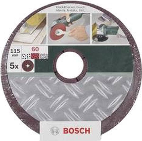 Bosch slippapper för slipplatta, korn 80 (Ø) 125 mm 2609256252, 5 st. (2609256252)