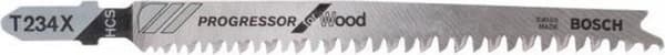 Bosch Progressor for Wood T 234 X - stiksavklinge - til spånplader, krydsfiner, fiberplader, nåletræ - 5 stykker - T-skaft - længde: 117 mm