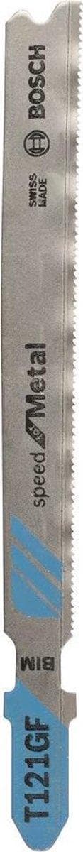 Bosch speed för Metal T 121 GF - hushållssågblad - för tunn plåt - 5 stycken - T-skaft - längd: 92 mm (2608636696)