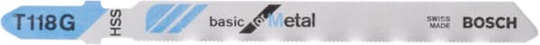 Bosch basic metallille T 118 G - sahanterä - lehtimetallille - 5 kpl - pituus: 92 mm
