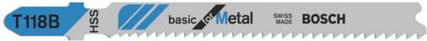 Bosch stiksavklinge T 118 B, basis til metal, pakke med 3 2608631673 savklinge (2608631673)