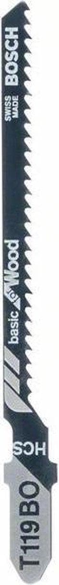 Bosch stiksavklinge T 119 BO, Basic til træ, 3-pak 2608637788 savklinge (2608637788)