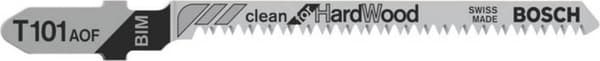 Bosch clean for Hard Wood T 101 AOF - stiksavklinge - til krydsfiner, hårdttræ, laminerede paneler, højtrykslaminerede paneler (HPL) - 5 stk - T-skaft