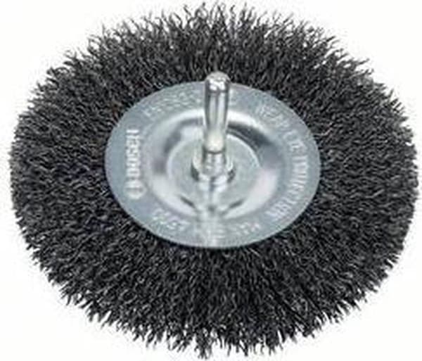 Bosch Finfinish på stål - rund børste - til metal, nikkel, blødt stål, zink - 100 mm (1609200273)