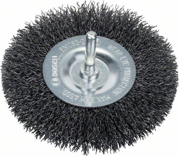 Bosch Finfinish på stål - rund børste - til metal, nikkel, blødt stål, zink - 100 mm (1609200273)
