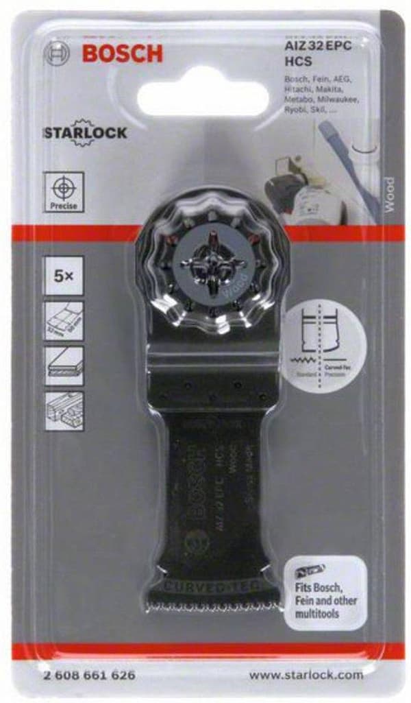Bosch Starlock AIZ 32 EPC - Dyksavskæreklinge - til træ - bredde: 32 mm (pakke med 5)