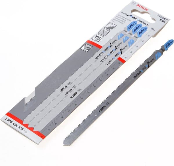 Bosch fleksibel til Metal T 718 BF - stiksavklinge - til sandwichmaterialer - 3 styk - længde: 180 mm
