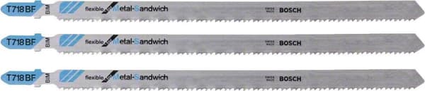 Bosch fleksibel til Metal T 718 BF - stiksavklinge - til sandwichmaterialer - 3 styk - længde: 180 mm