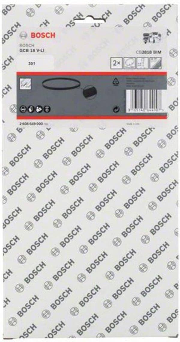 Bosch CB 2818 - Båndsavklinge - til metal, plastik, ikke-jernholdigt metal - længde: 733 mm (pakke med 2) (2608649000)