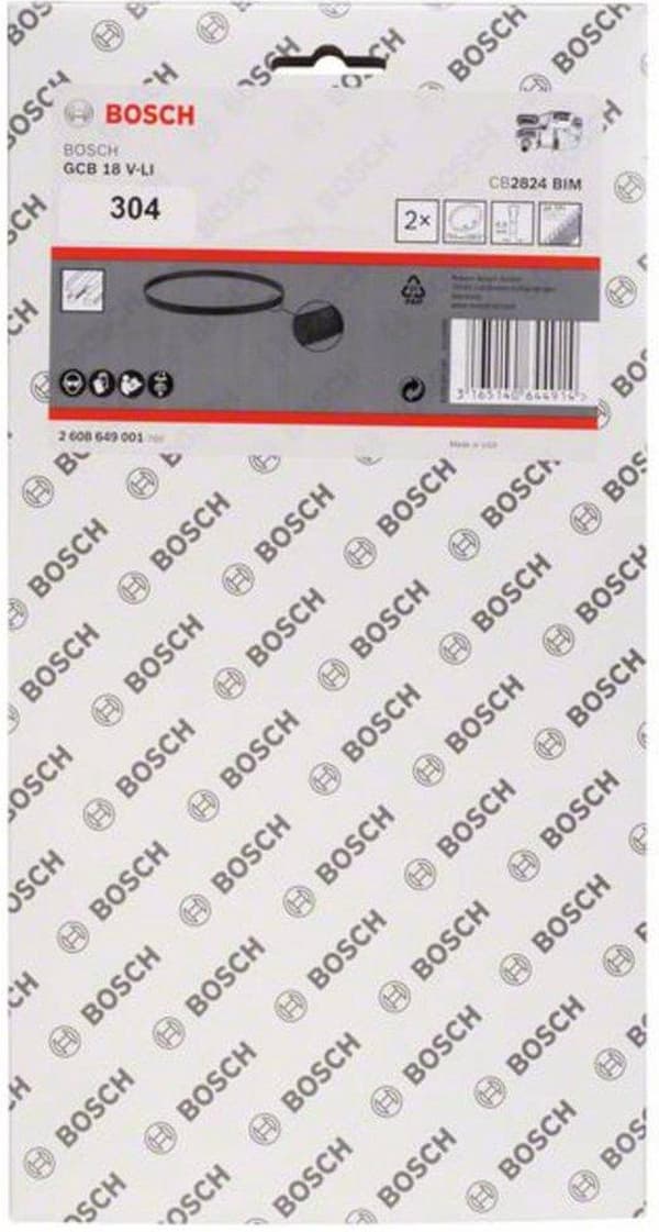 Bosch CB 2824 - Båndsavklinge - til metal, plastik, ikke-jernholdigt metal - længde: 733 mm (pakke med 2) (2608649001)