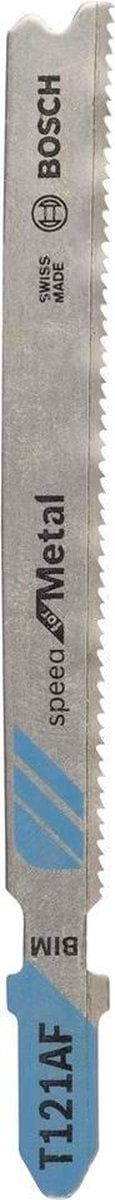 Pikkukuva 2 / 3: Bosch-nopeus metallille T 121 AF - pistosahanterä - ohuelle metallilevylle, rei'itetyille teräslevyille - 5 kpl - T-varsi - pituus: 92 mm (2608636699)