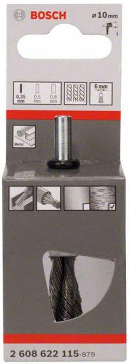 Bosch 2608622115 Børste Ø 10 mm Ståltrådsskaft Ø 6 mm Pakke med 1 (2608622115)