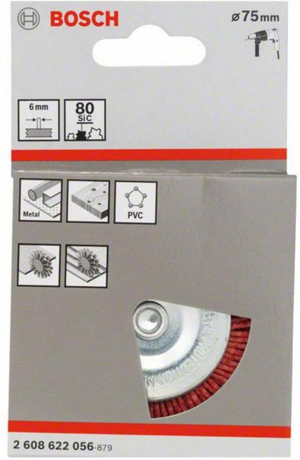 Bosch 2608622056 Levyharja Ø 75 mm Nylonlankavarsi Ø 6 mm 1 kpl pakkaus (2608622056)
