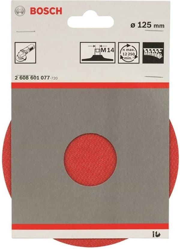 Bosch 2608601077 Tarrakiinnitys paperihiomapaperille, 125 mm, 12 500 rpm, halkaisija 125 mm (2608601077)