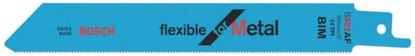 Bosch fleksibel til Metal S 922 AF - savklinge - til rør, metalplader, stål, profiler - længde: 150 mm - bredde: 19 mm (pakke med 5)