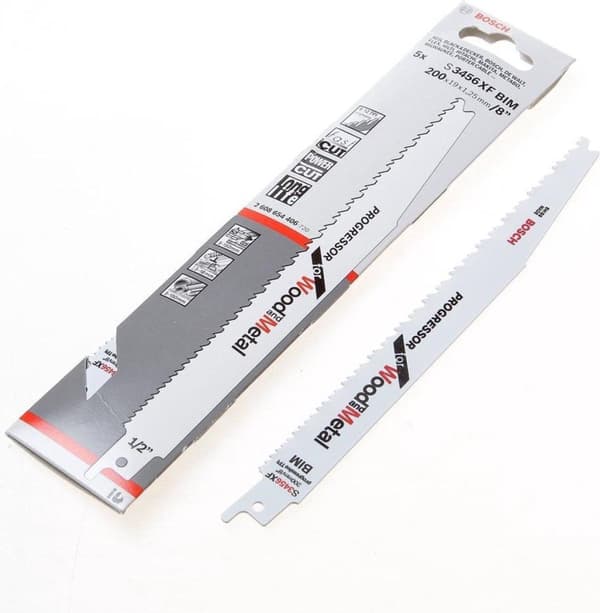 Bosch sabelsågblad S 3456 XF, Progressor för trä och metall, 5 st 2608654406 Sågbladslängd 200 mm (2608654406)