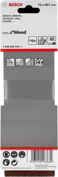 Miniatyrbillede 2 af 7: Bosch slibebånd korn 40 (L x B) 305 mm x 40 mm 2608606929 3 stk (2608606929)