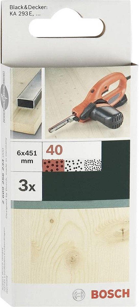 Bosch slibebånd korn 40 (L x B) 451 mm x 6 mm 2609256234 3 stk. (2609256234)