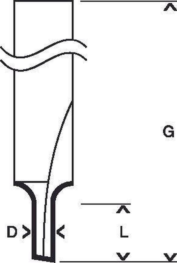 Bosch Standard for Wood - pyöröjyrsin - suora - 5 mm - pituus: 51 mm (2608628378)