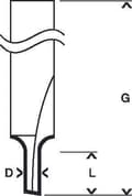 Pikkukuva 3 / 6: Bosch Standard for Wood - pyöröjyrsin - suora - 5 mm - pituus: 51 mm (2608628378)