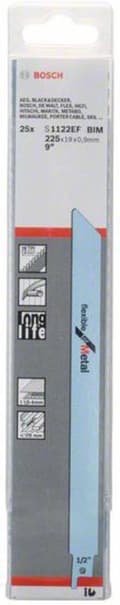 Miniatyrbillede 2 af 6: Bosch fleksibel til Metal S 1122 EF - savklinge - til rør, metalplader, profiler - 25 stykker - længde: 225 mm (2608657553)