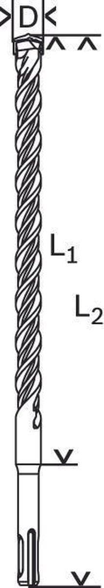 Bosch SDS-plus-5 - bor - 16 mm - SDS-plus - længde: 265 mm (2608585607)