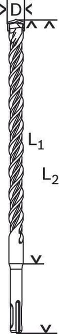 Miniatyrbillede 3 af 3: Bosch SDS-plus-5 - bor - 16 mm - SDS-plus - længde: 265 mm (2608585607)