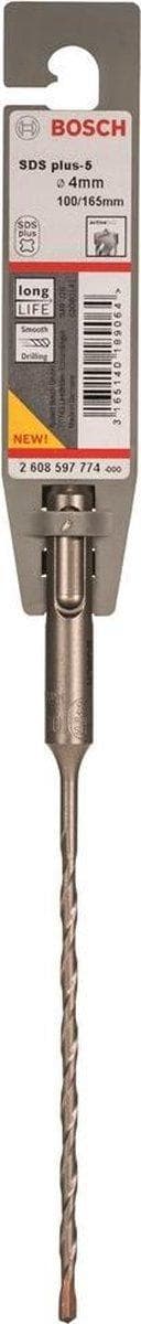 Bosch hammarborr i hårdmetall 4 mm SDS-plus-5 2608597774 total längd 160 mm SDS-Plus 1 st (2608597774)