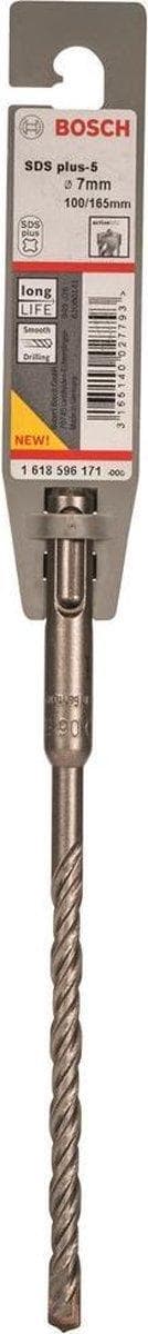 Bosch hårdmetal hammerbor 7 mm SDS-plus-5 1618596171 total længde 160 mm SDS-Plus 1 stk (1618596171)