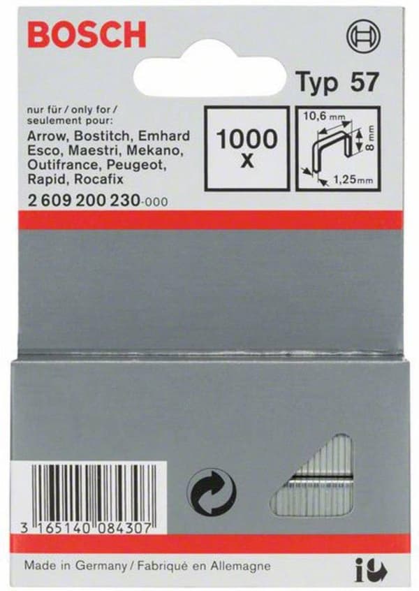 Bosch 2 609 200 230 1000 hæfteklammer (2609200230)