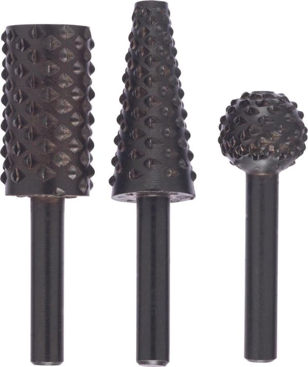 Bosch Freehand - Fræsesæt - til træ, ikke-jernholdigt metal - konisk rasp, cylinderrasp, rund rasp - 3 stykker - 16 mm, 7-16 mm - længde: 60 mm, 65 mm