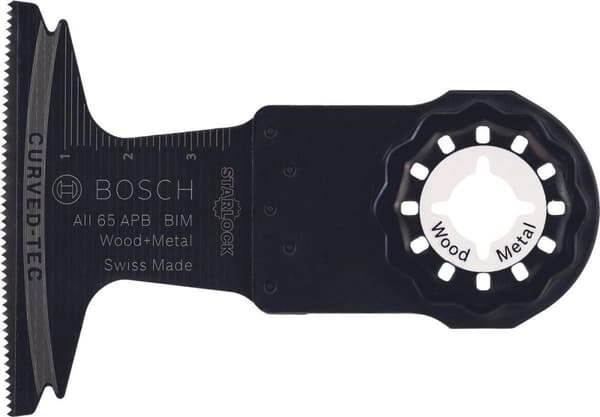 Bosch bimetal dyksavklinge 65 mm AIZ 65 BB egnet til mærkerne Fein, Makita, Bosch, Milwaukee, Metabo 5 stk (2608661907)