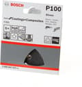 Miniatyrbillede 2 af 4: Bosch delta sandpapir med velcro, perforeret korn 100 bredde på tværs af hjørner 93 mm Best for Stone 2608605193 5 stk (2608605193)