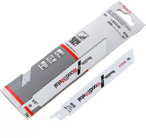 Bosch fleksibel til Wood+Metal S 922 DF - savklinge - 5 stk - 12,7 mm - længde: 150 mm - bredde: 19 mm