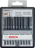 Pikkukuva 3 / 4: Bosch Robust Line Wood Expert - sahanteräsarja palapelille - puulle, kovapuulle - 10 kpl - T-varsi