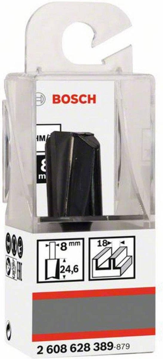 Bosch - Rundfräs - för plast, spånskivor, massivt trä, Corian, slipmedel, medium density fiberboard (MDF) - Rak - 18 mm - Längd: 56 mm