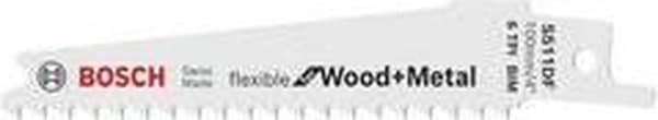 Bosch fleksibel til Wood+Metal S 511 DF - savklinge - 5 stk - længde: 100 mm - bredde: 19 mm