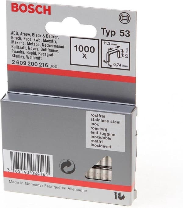 Bosch klämma typ 53 11,4x0,74x10 mm (2609200216)