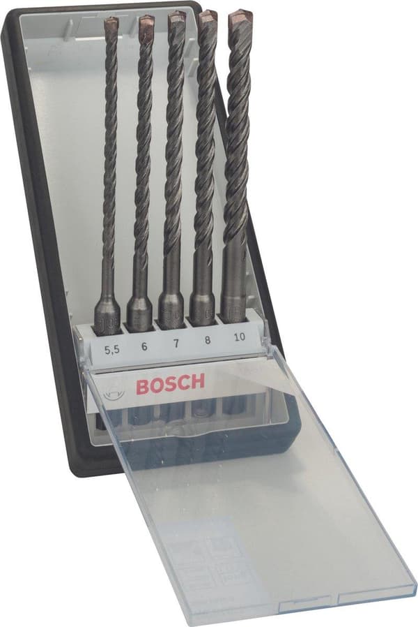 Bosch Robust Line SDS-plus-5 - boresæt - 5 stykker - 6 mm, 7 mm, 8 mm, 10 mm, 5,5 mm - SDS-plus - længde: 165 mm