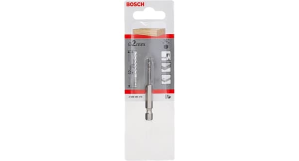 Bosch spiralborr i trä 4 mm 2608595520 total längd 88 mm 1/4" (6,3 mm) 1 st (2608595520)