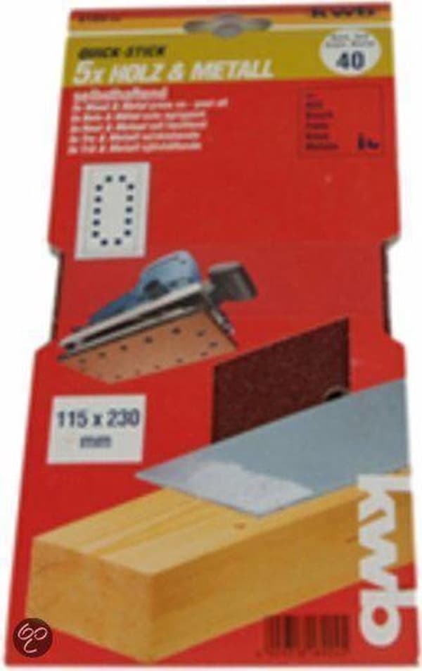 KWB slibebånd 115 x 230 mm - Korn 180 - 818918 - 5 stk.