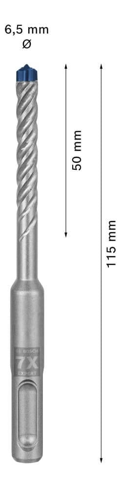 Bosch Expert SDS-plus-7X - borr - hammarinsats - 6,5 mm - SDS-plus - längd: 115 mm