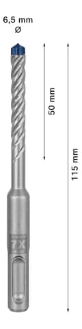 Miniatyrbild 6 av 7: Bosch Expert SDS-plus-7X - borr - hammarinsats - 6,5 mm - SDS-plus - längd: 115 mm