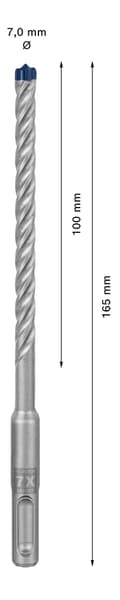 Miniatyrbild 6 av 7: Bosch Expert SDS-plus-7X - borr - hammarinsats - 7 mm - SDS-plus - längd: 165 mm