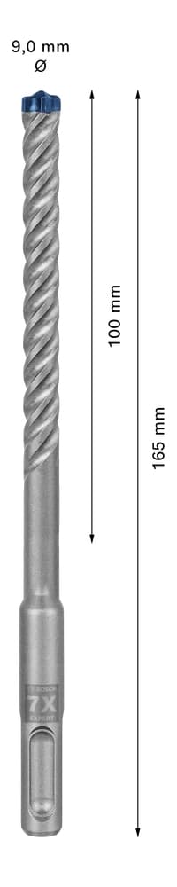 Bosch Expert SDS-plus-7X - borr - hammarinsats - 9 mm - SDS-plus - längd: 165 mm