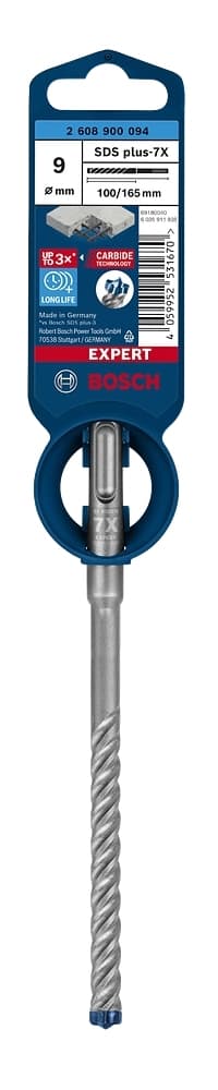 Bosch Expert SDS-plus-7X - borr - hammarinsats - 9 mm - SDS-plus - längd: 165 mm