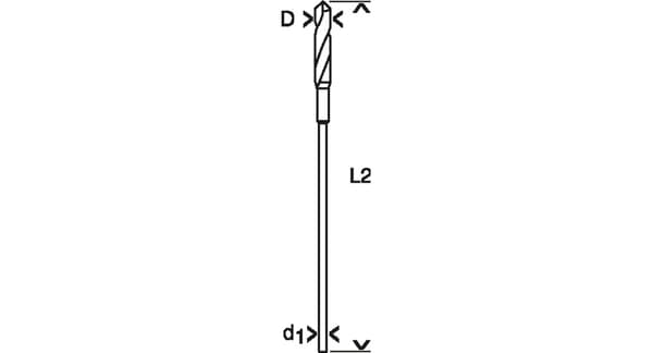 Bosch forskallingsbor 14 mm total længde 600 mm 2608596345 lige skaft 1 stk (2608596345)